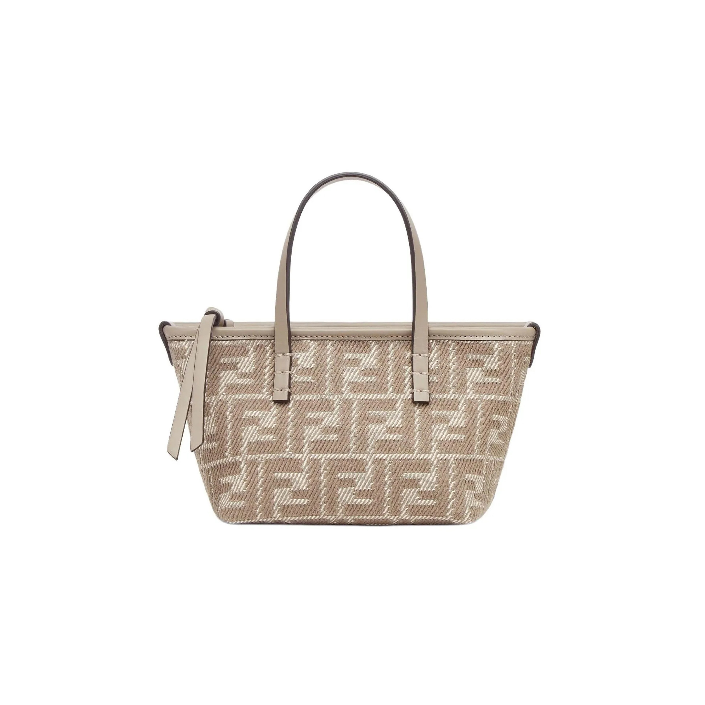 FENDI ROLL MINI FABRIC GRAY 8BS096AUPXF1SNP (15.5*13*11cm)